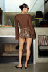 SPARKLY MINI LEOPARD SHORTS